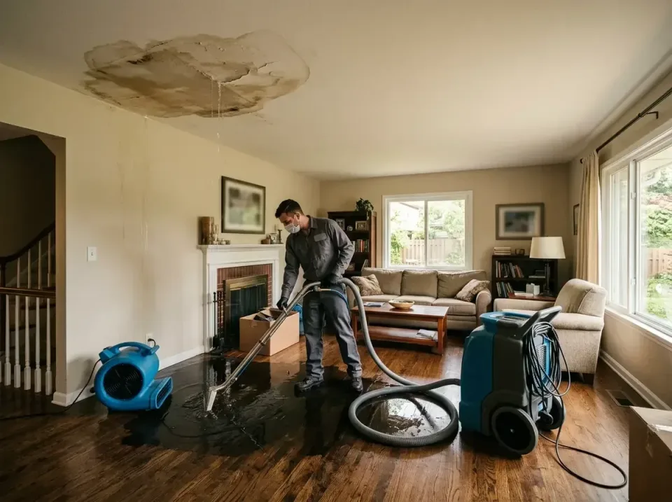 attic-pipe-burst-ceiling-drip-008 — frequently asked questions, Water Damage Restoration & Carpet Care in Kingston, RI